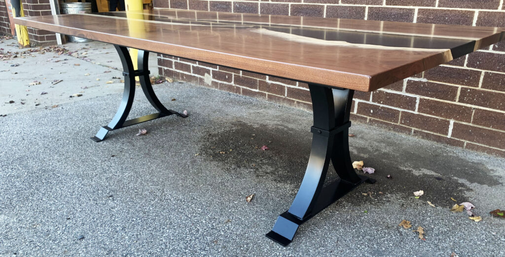 http://Walnut%20River%20Dining%20Table%20With%20Black%20Resin%206