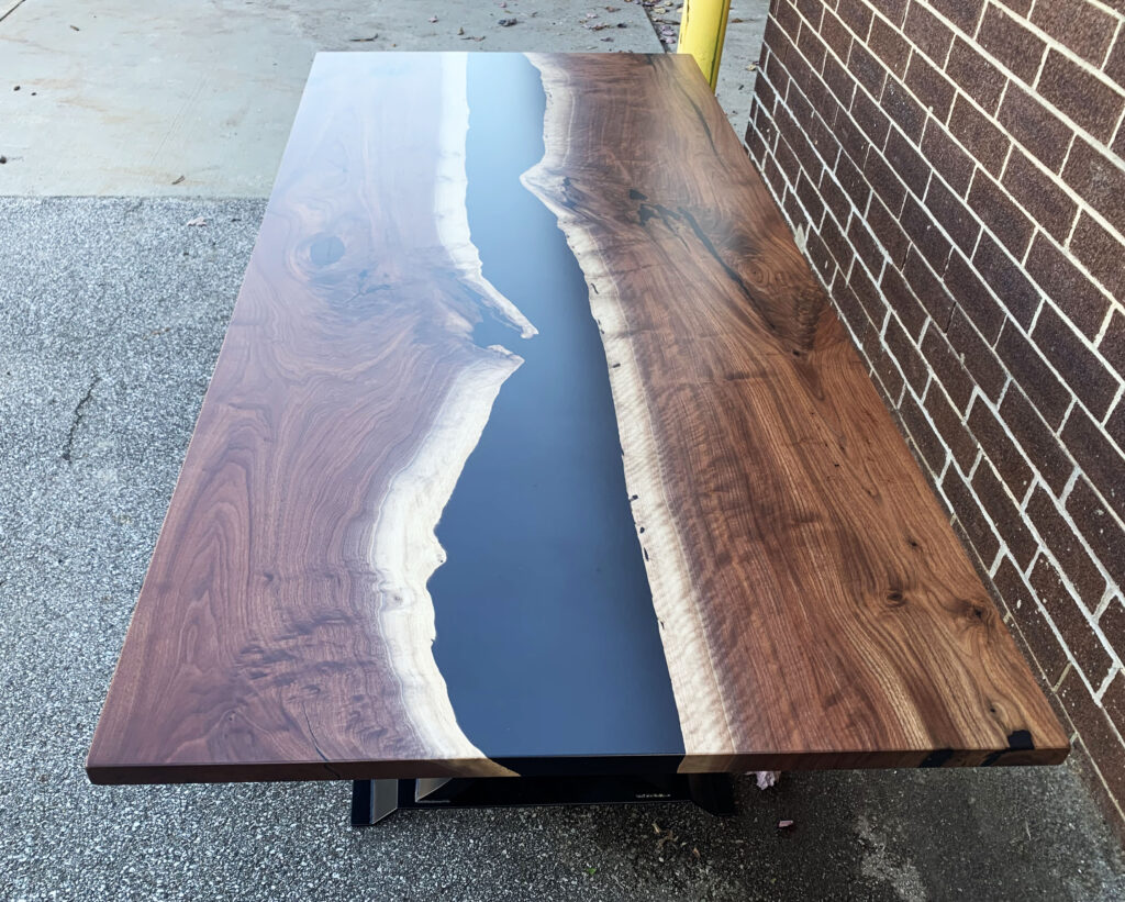 http://Walnut%20River%20Dining%20Table%20With%20Black%20Resin%203