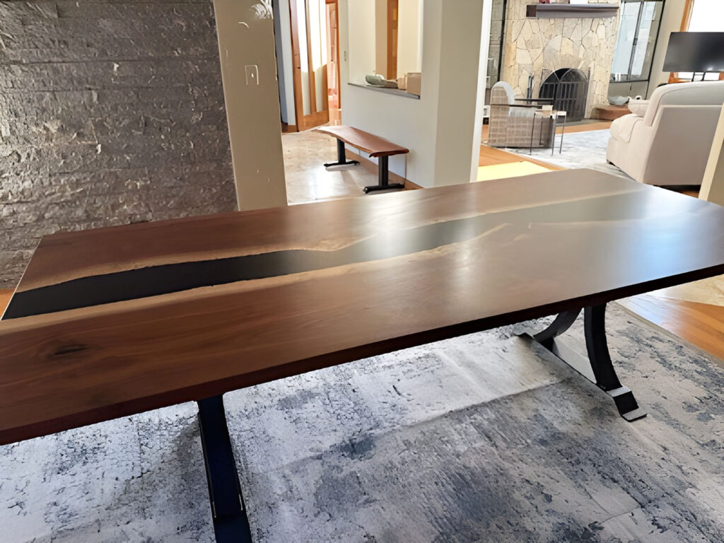 http://Walnut%20River%20Dining%20Table%20With%20Black%20Resin%2011
