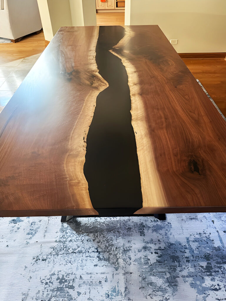 http://Walnut%20River%20Dining%20Table%20With%20Black%20Resin%209