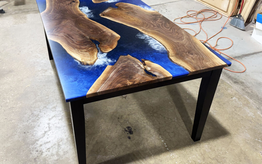 River And Seafoam Dining Room Table